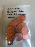 30 Ct. .999 Copper Rounds, Each 1 AV Ounce - 30 Total AV Ounces