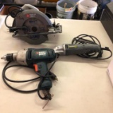 Black Decker Circular Saw & Drill, Misc