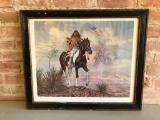 Ira Hayes His Dream, His Reality by Joe R. Grandee 25in x 20in Framed Under Glass