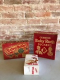 Vintage Baby Ruth Candy Boxes, (2) 2-Part Boxes, 1 Box