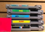 Lot of 5 Nintendo NES Games Arch Rivals Basketball, Football, Bart Simpson, Dr Mario, MLB