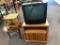 TV Cabinet, Round End Table, Wicker Side Table, Free TV