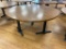 Laminate Top Restaurant Table w/ Pedestal Bases, 72in Diameter