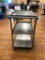 Stainless Steel Rolling Metal Utility Cart Approx. 24in x 16in x 32in