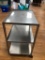 Stainless Steel Rolling Metal Utility Cart Approx. 24in x 16in x 32in