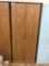 Particle Wood Wardrobe Style Cabinet, 72in x 30in x 16in w/ Shelves w/ Key