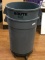 Brute Trash Cans w/ Dolly - 2 Brute Cans, One Dolly