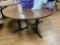 Laminate Top Restaurant Table w/ Pedestal Bases, 72in Diameter