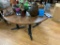 Laminate Top Restaurant Table w/ Pedestal Bases, 72in Diameter