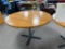 Laminate Top Restaurant Table w/ Pedestal Bases, 72in Diameter