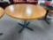 Laminate Top Restaurant Table w/ Pedestal Bases, 72in Diameter