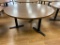 Laminate Top Restaurant Table w/ Pedestal Bases, 72in Diameter