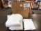 Stack & Box of Men's Size Small & Medium New White T-Shirts, Fruit of the Loom, Heavy Cotton HD