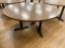 Laminate Top Restaurant Table w/ Pedestal Bases, 72in Diameter