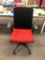 ALLSTEEL Scout Universal Mesh Back Task Chair, Very High Quality, Black & Red, Fixed Arms