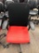 ALLSTEEL Scout Universal Mesh Back Task Chair, Very High Quality, Black & Red, Fixed Arms