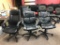 Lot of3 Task Chairs, w/ Fixed Arms, 2 Match, Some Marked Up