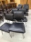 Retro HD Iron Frame Chairs w/ Black Vinyl Padded Seats & Backs, Mid-Century Modern, 8 Chairs, So