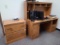 Desk and 2 Drawer Lateral File Cabinet, Laminate Wood, Plenty of Storage, Nice Looking - Desk: 60in