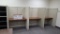 4 Person Office Cubicle System, 2 Units, Single Unit, 3-Unit, Each w/ Desk Area, Ea. Sec. 53in Wide,