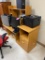 Particle Board Desk, w/ Slide Out Keyboard Tray, Drawers, Storage Shelves 60in w, 55in h, 22in d