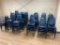 200+ Black Stack Chairs, Padded Vinyl Seats & Backs, Metal Frames - Sold by the Chair x High Bid,