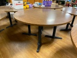 Laminate Top Restaurant Table w/ Pedestal Bases, 72in Diameter