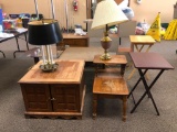 TV Tray, End Tables, 2 Lamps