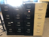 Lot of 4 File Cabinets, 3 HON