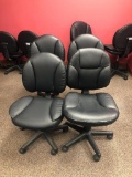 Office Chairs; Casdin Puffy Black Task Chair w/o Arms, Model: 15240-CC Lot of 4