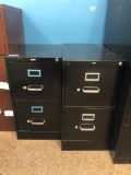 Lot of 3 File Cabinets, Metal, 2 Sizes