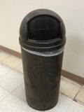 RCP 2-Part Trash Receptacle - Rubbermaid Commercial Products, Dome Top Hinged Entry Trash Can