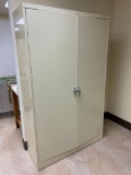 Metal Double Door Storage Cabinet 78in x 18in x 48in