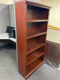 Tall Bookshelf, Mahogany Stain, 5 Section, 72in x 36in x 12in