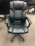 Newer Office Chair by Global Furniture, Mfg. 09/18 - Fixed Arms, Padded, Rolling, Adj. Height