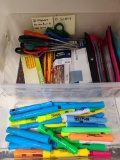 25 Highlighters, 10 Scissors, 100 New Pencils, Used Color Pencils, Pencil Pouches