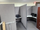 Modular 2 Offices - High Partition Office Cubicle/Desk System, 12 Sections 82in x 35.5in ea. w/ 2