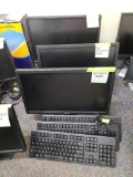 3 Dell LCD Computer Monitors, E2010H, E2011H, P2213