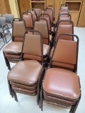 Virco Model 8904 Mocha/Brown Stacking Chairs, Cushion Seat & Back, Metal Frame 56 Chairs, So Much