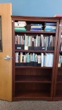 Mahogany Stained 5-Section Bookshelf 72in x 36in x 12in - Very Nice