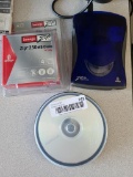 iOmega Zip 250 USB Portable Drive, New Package of 4 Zip 250MB Disks, Some DVD+R Discs