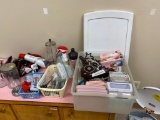 Beauty Supplies, Hair Dryers, Curling Irons, Barbicide Jars, Scissors, Mirrors, Nail Dryers, Make Up