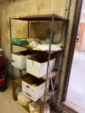 Shelving Unit w/ Misc. Kiln Supplies