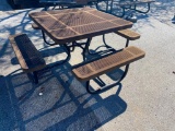 Outdoor Commercial Grade Square Picnic Table 46in Square Table