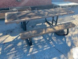 Outdoor Commercial Grade Rectangle Picnic Table 96in x 30in