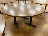 Laminate Top Restaurant Table w/ Pedestal Bases, 72in Diameter