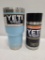 (2) YETI Rambler 30 oz Bottle Sky Blue & YETI 12 oz Bottle Black