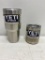 2 YETI Items; YETI Rambler 10oz Lowball Tan & 30oz YETI Rambler Tumbler Stainless Steel