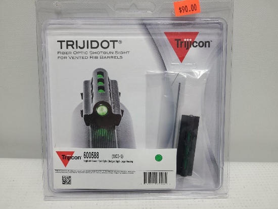 Trijidot Green Fiber Optic Shotgun Sight for Vented Rib Barrel - Large Housing