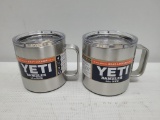 (2) YETI 14 oz Rambler Mugs - Silver